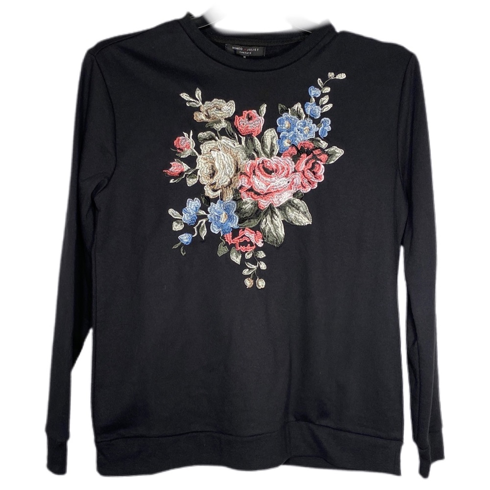 Romeo & Juliet Floral Embroidered Sweatshirt